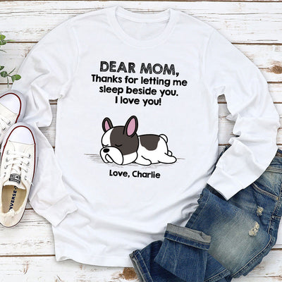 Sleep Beside Pet 2 - Personalized Custom Long Sleeve T-shirt