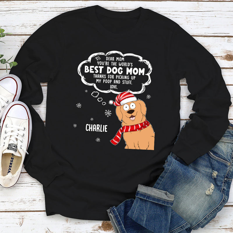 Grateful To Dog Mom - Personalized Custom Long Sleeve T-shirt