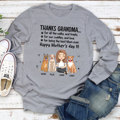 Thanks Mom - Personalized Custom Long Sleeve T-shirt