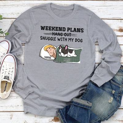 Hang Out Or Snuggle - Personalized Custom Long Sleeve T-shirt