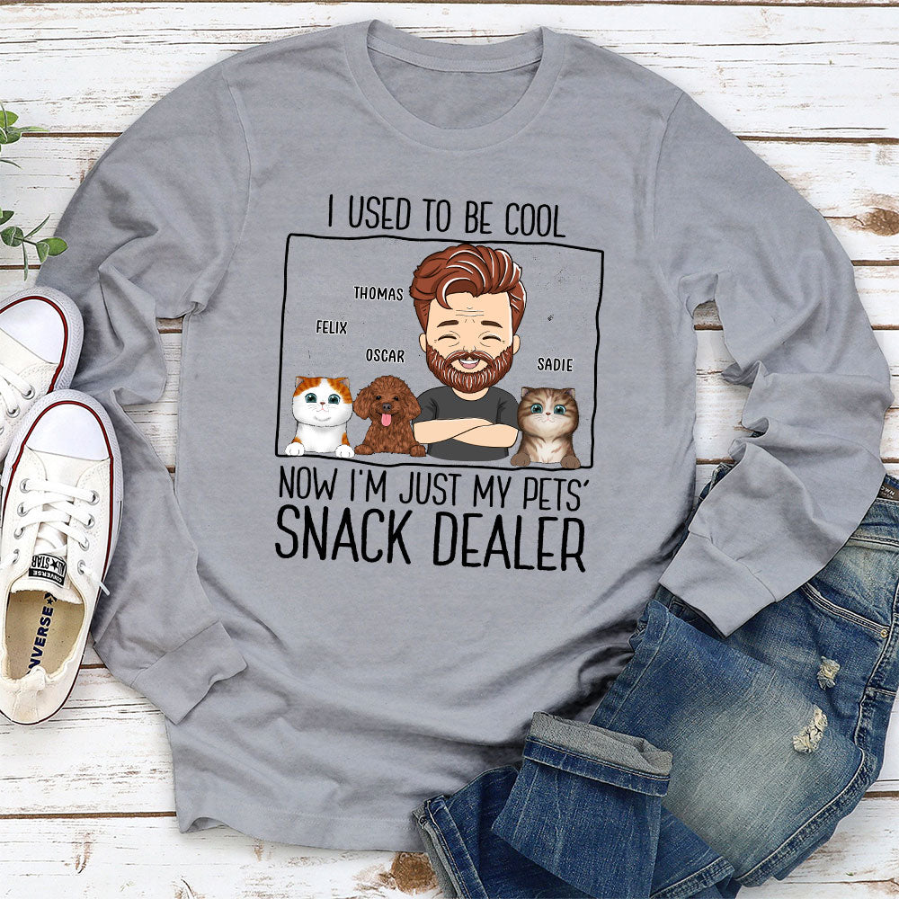 Just A Pet Snack Dealer Personalized Dogs Parent Life Custom Long Sleeve T-shirt