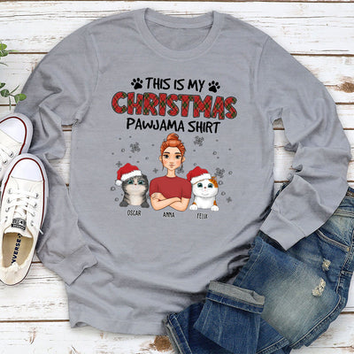 My Christmas Pawjama - Personalized Custom Long Sleeve T-shirt