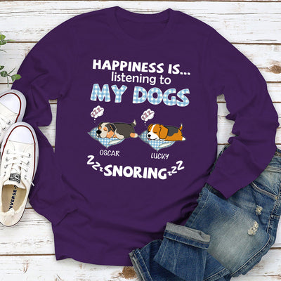 My Dog Snoring - Personalized Custom Long Sleeve T-shirt