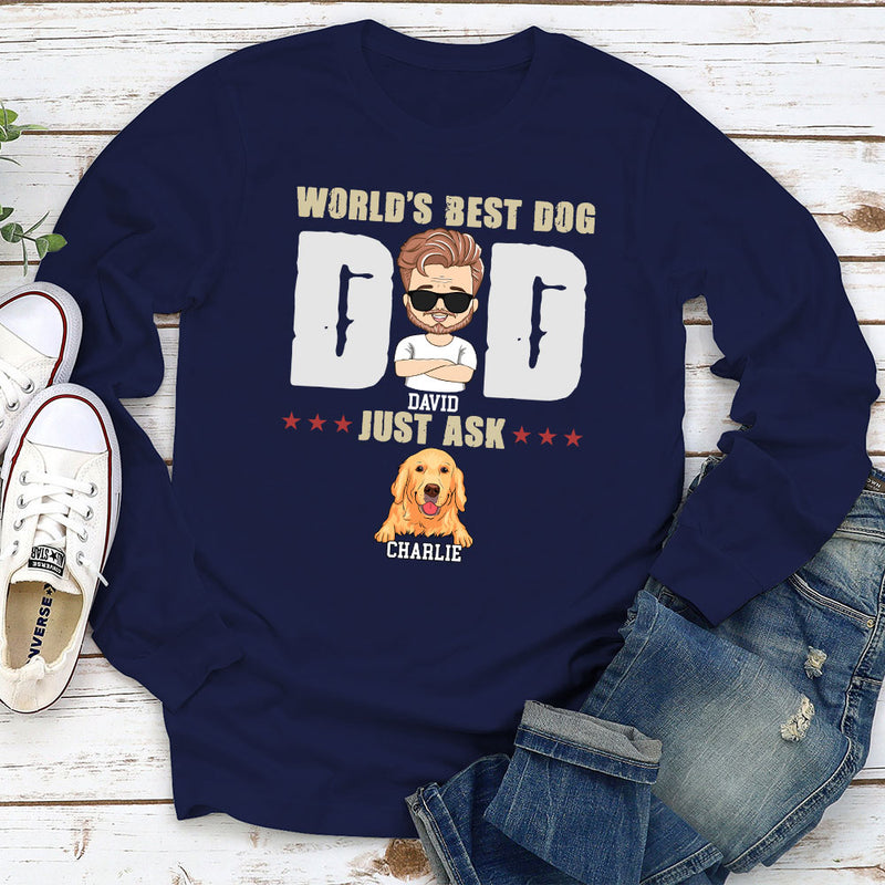 World‘s Best Dog Dad - Personalized Custom Long Sleeve T-shirt