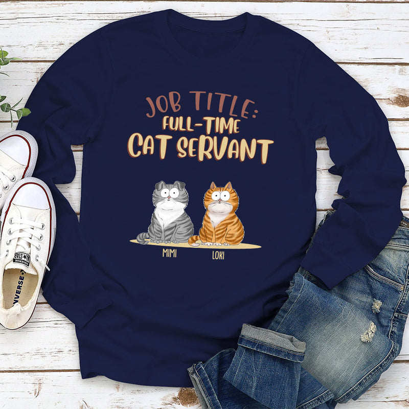 Fulltime Dog Servant - Personalized Custom Long Sleeve T-shirt