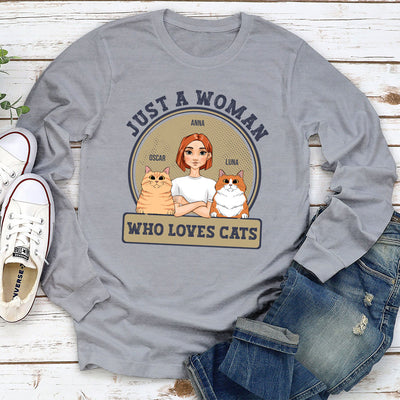 A Woman Loves Pets - Personalized Custom Long Sleeve T-shirt