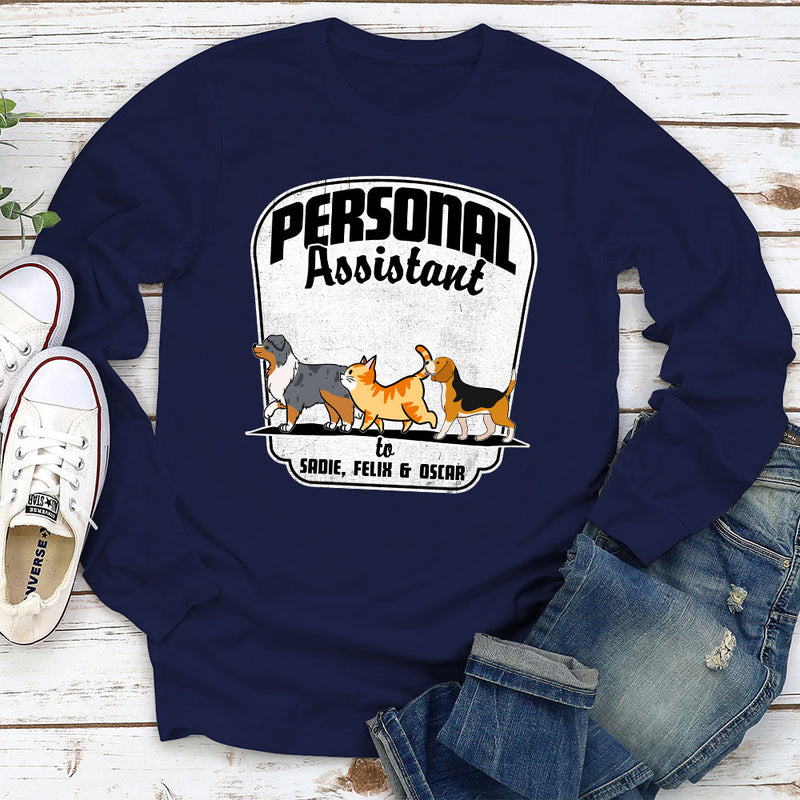 Pets Personal Assistant - Personalized Custom Long Sleeve T-shirt