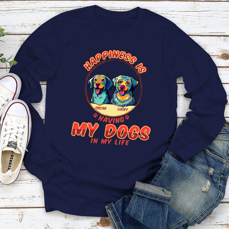 Pop Art Happiness Is - Personalized Custom Long Sleeve T-shirt