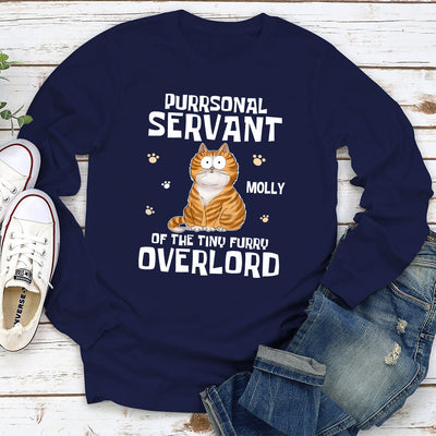 Cats Purrsonal Servant - Personalized Custom Long Sleeve T-shirt