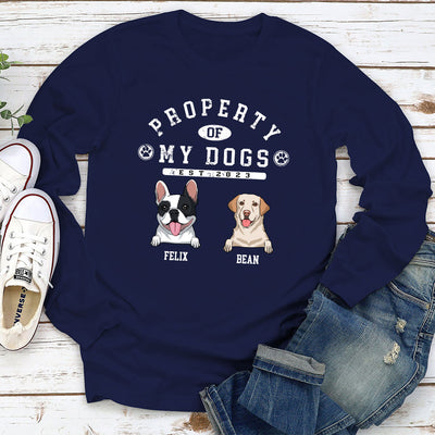 Property Of Dogs - Personalized Custom Long Sleeve T-shirt