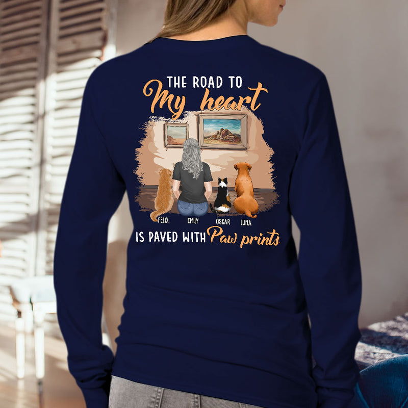 My Paw Prints - Personalized Custom Long Sleeve T-shirt