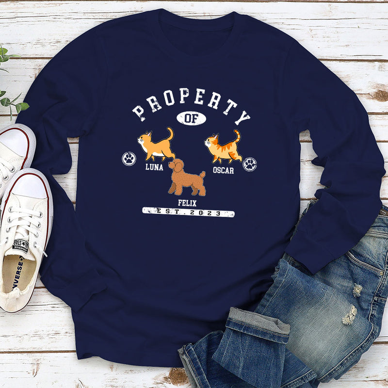 Pet Property - Personalized Custom Long Sleeve T-shirt