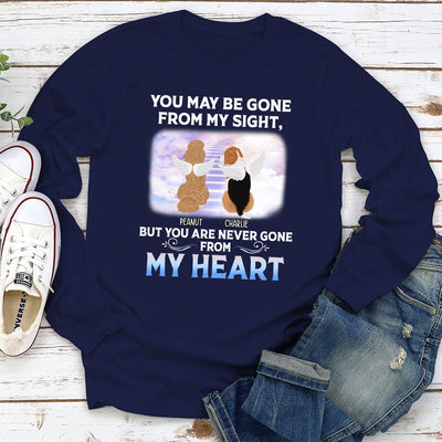 Never Gone From My Heart - Personalized Custom Long Sleeve T-shirt