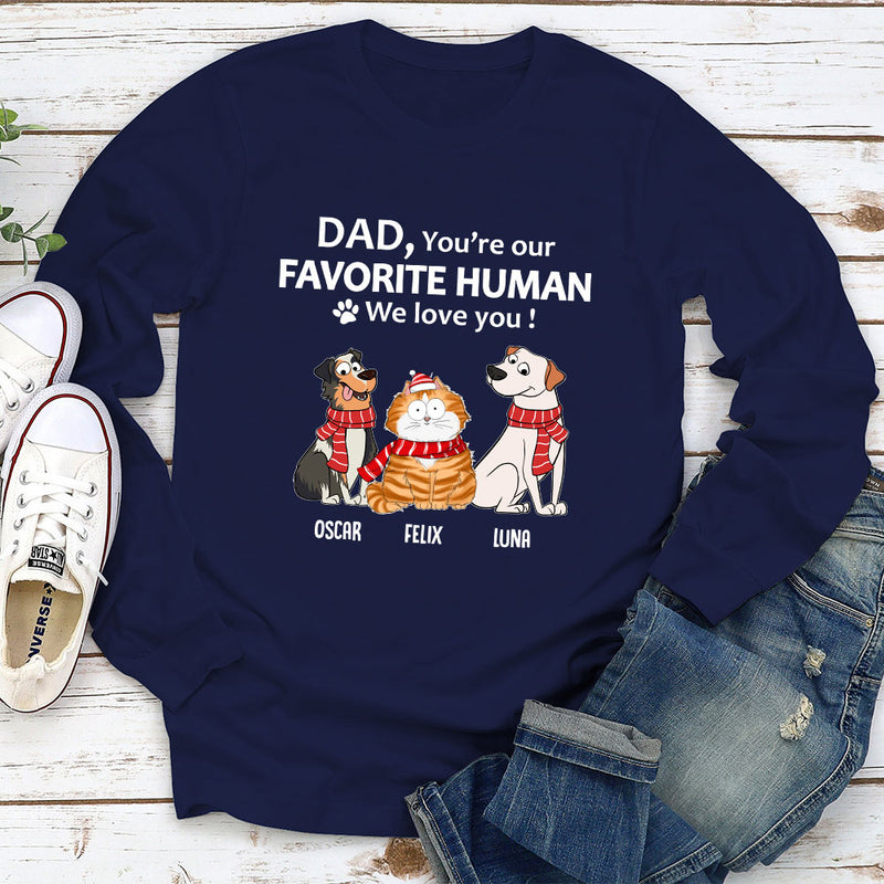 To My Human - Personalized Custom Long Sleeve T-shirt