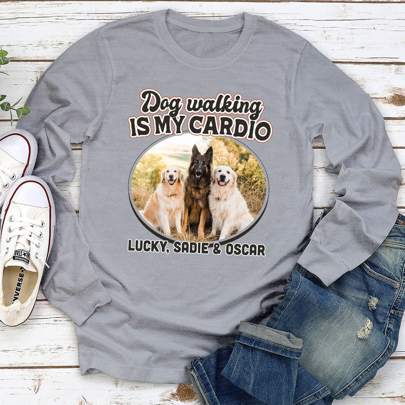 Walk With Dog - Personalized Custom Long Sleeve T-shirt