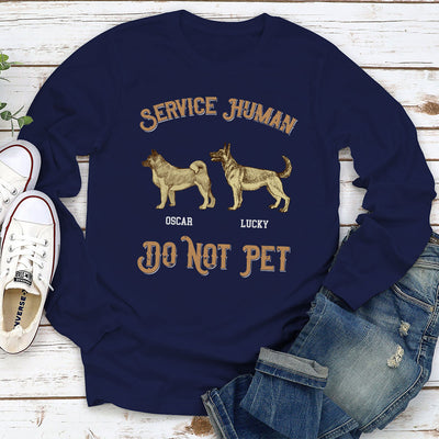 Service Human Vintage - Personalized Custom Long Sleeve T-shirt