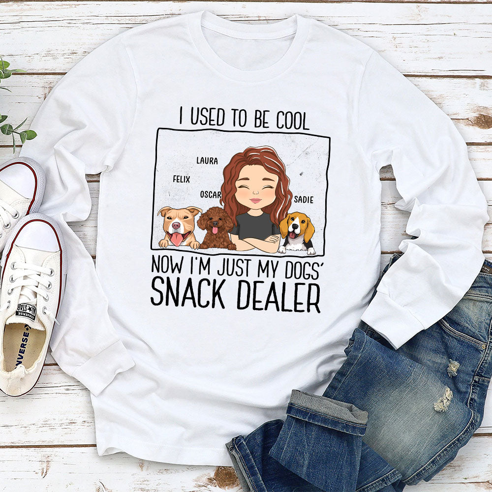 Funny Just A Snack Dealer Personalized Dog Parents Life Custom Long Sleeve T-shirt