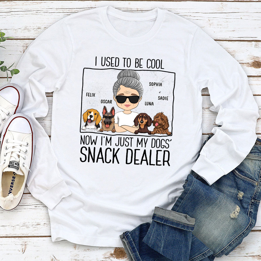 Just A Pet Snack Dealer Personalized Dogs Parent Life Custom Long Sleeve T-shirt