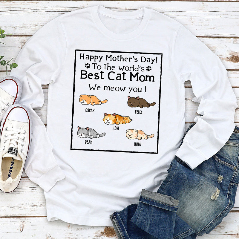 The Cat Mom Life - Personalized Custom Long Sleeve T-shirt