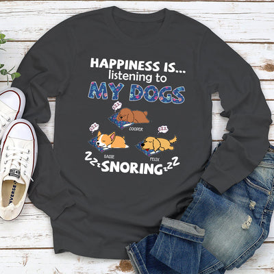 My Dog Snoring - Personalized Custom Long Sleeve T-shirt