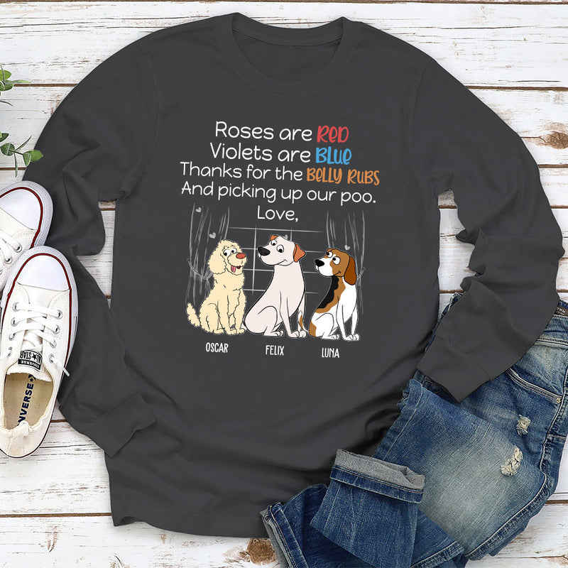 Picking Up My Poo - Personalized Custom Long Sleeve T-shirt