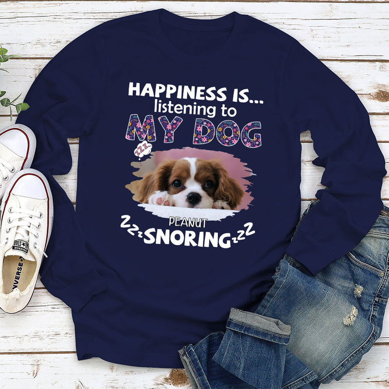 My Dog Snoring - Personalized Custom Long Sleeve T-shirt