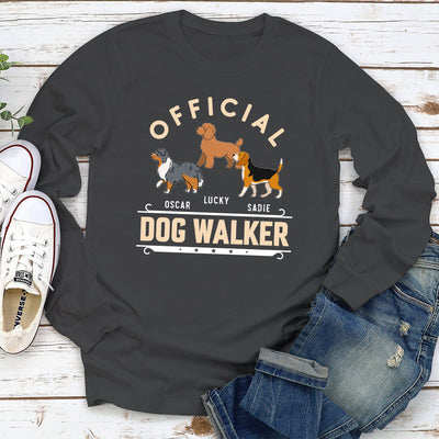 Official Dog Walker - Personalized Custom Long Sleeve T-shirt