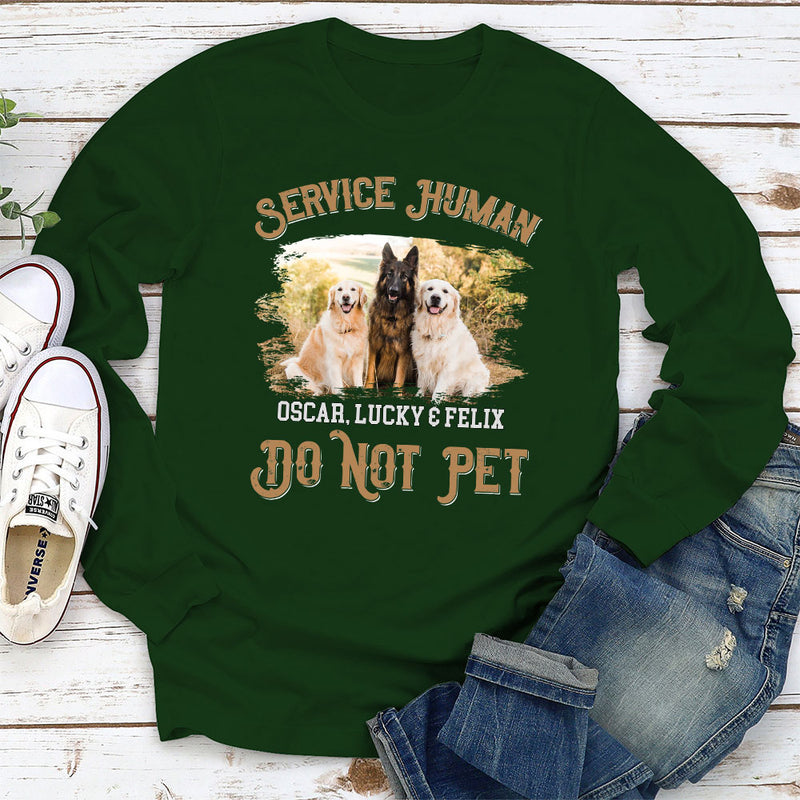 Service Human Vintage - Personalized Custom Long Sleeve T-shirt