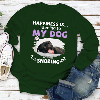 My Dog Snoring - Personalized Custom Long Sleeve T-shirt