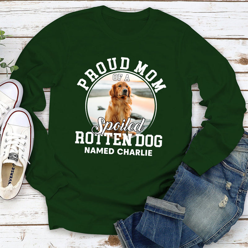 Proud Dad Mom Dogs - Personalized Custom Long Sleeve T-shirt