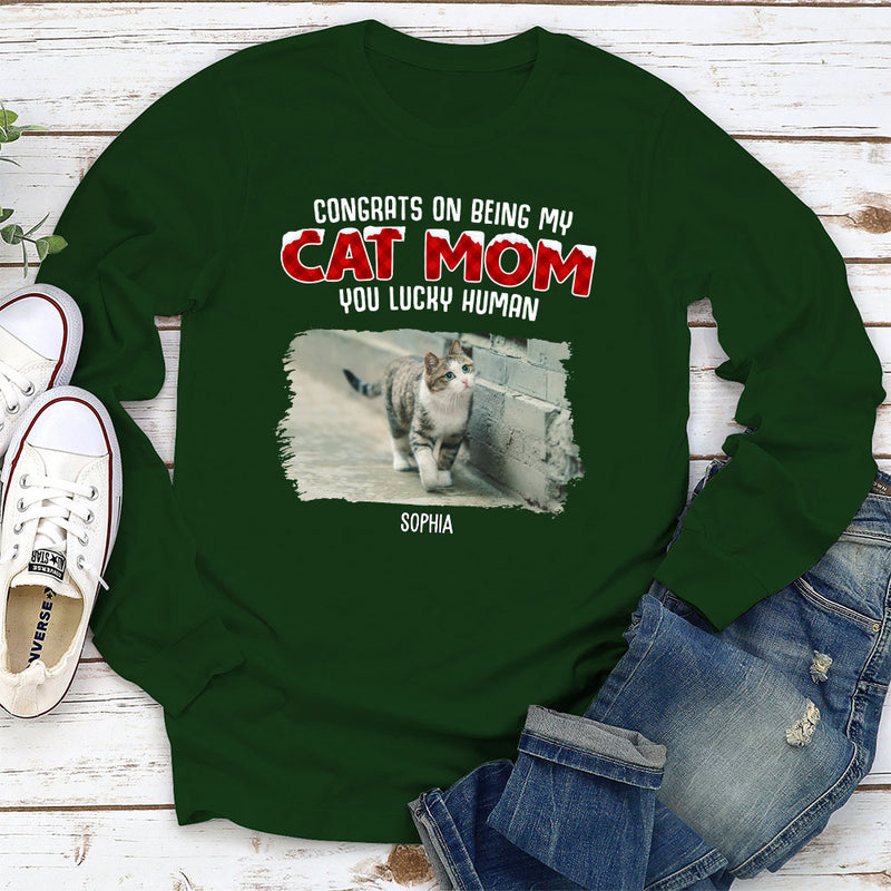 Lucky To Be Cat Servant - Personalized Custom Long Sleeve T-shirt