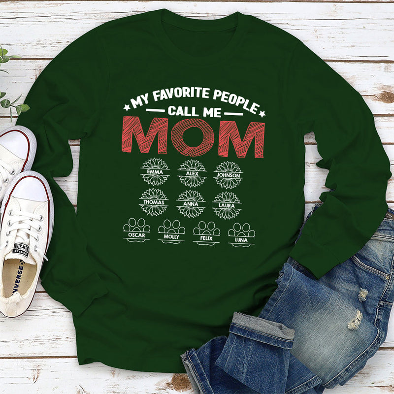 Call Me Dad Mom - Personalized Custom Long Sleeve T-shirt