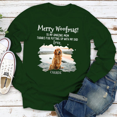 Amazing Christmas With Dog - Personalized Custom Long Sleeve T-shirt