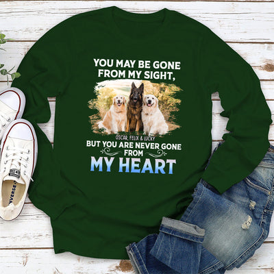 Never Gone From My Heart - Personalized Custom Long Sleeve T-shirt