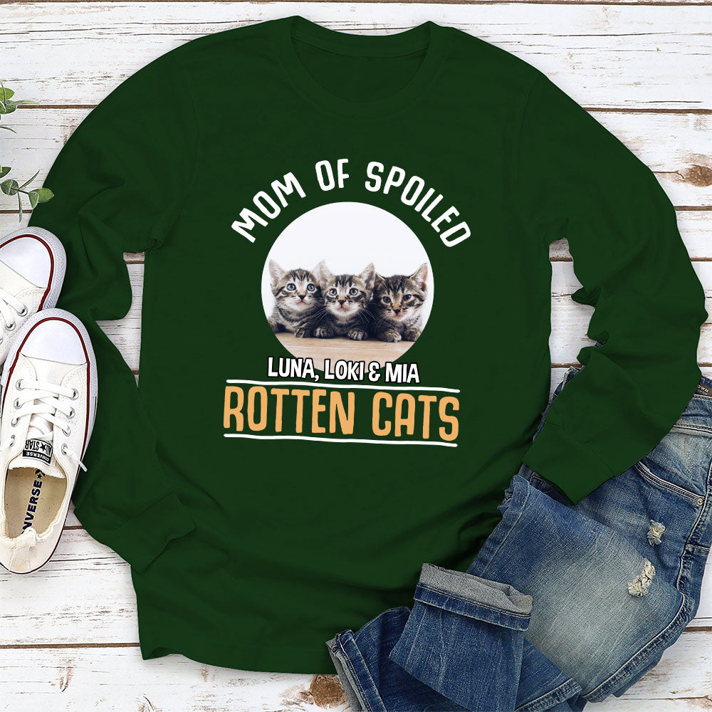 Spoiled Cats - Personalized Custom Long Sleeve T-shirt