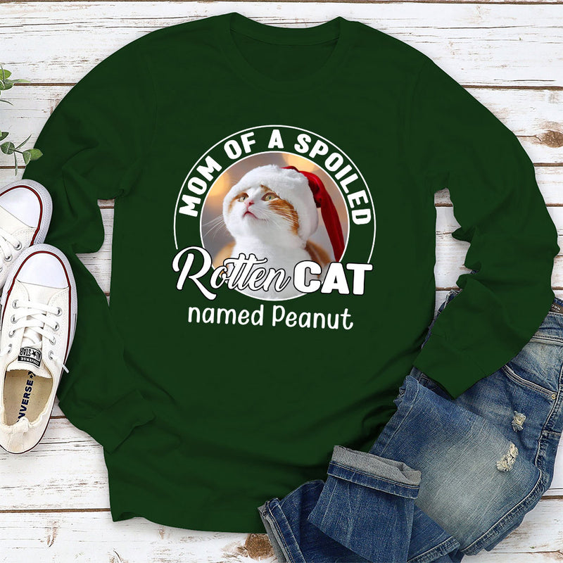 Spoiled Rotten Cats Photo - Personalized Custom Long Sleeve T-shirt