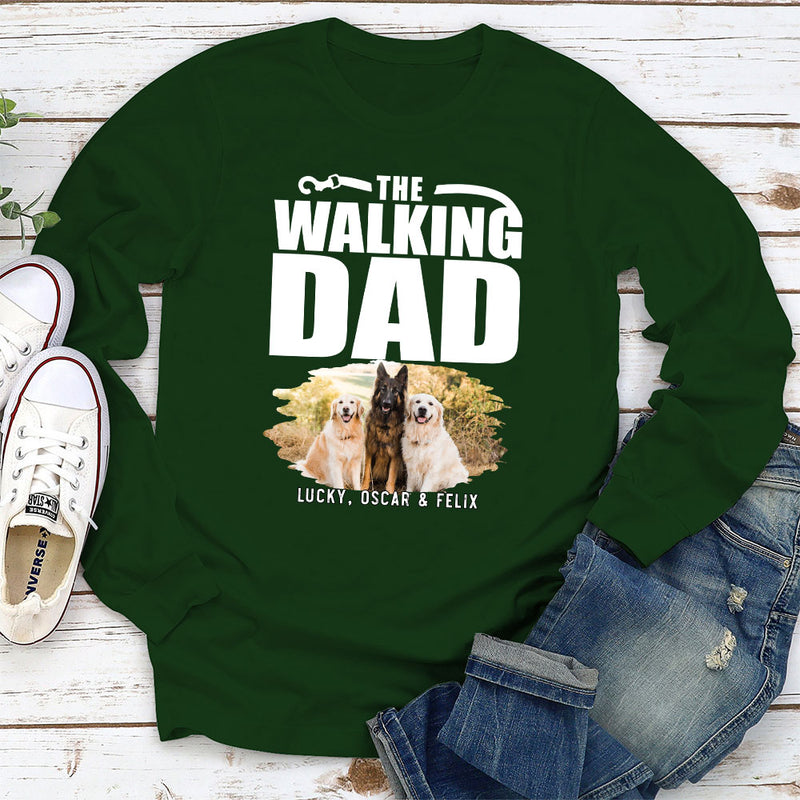 Walking Dad/Mom - Personalized Custom Long Sleeve T-shirt