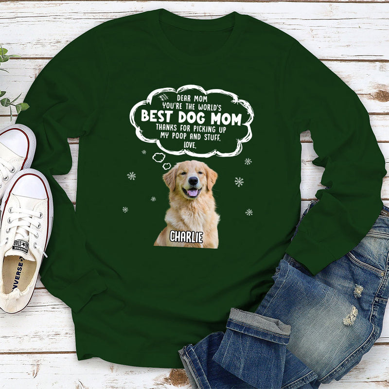 Grateful To Dog Mom - Personalized Custom Long Sleeve T-shirt