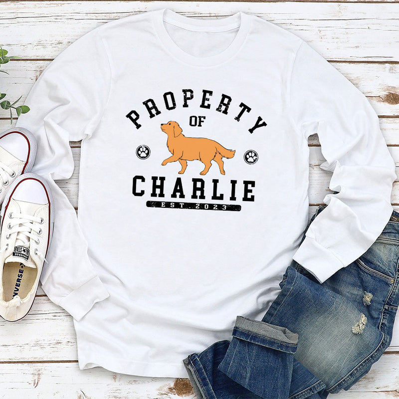 Pet Property - Personalized Custom Long Sleeve T-shirt