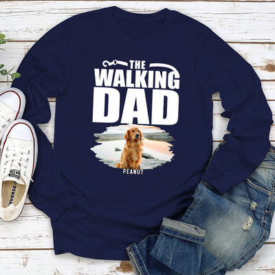 Walking Dad/Mom Photo - Personalized Custom Long Sleeve T-shirt