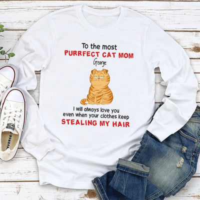 To The Most Purrfect Cat - Personalized Custom Long Sleeve T-shirt