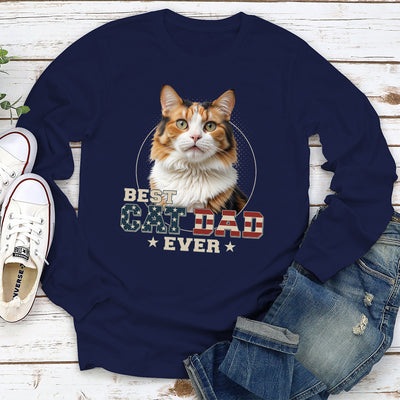 Custom Photo Ultimate Dog Cat Dad - Personalized Custom Long Sleeve T-shirt