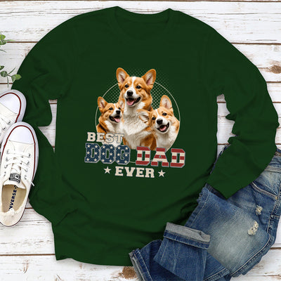 Custom Photo Ultimate Dog Cat Dad - Personalized Custom Long Sleeve T-shirt