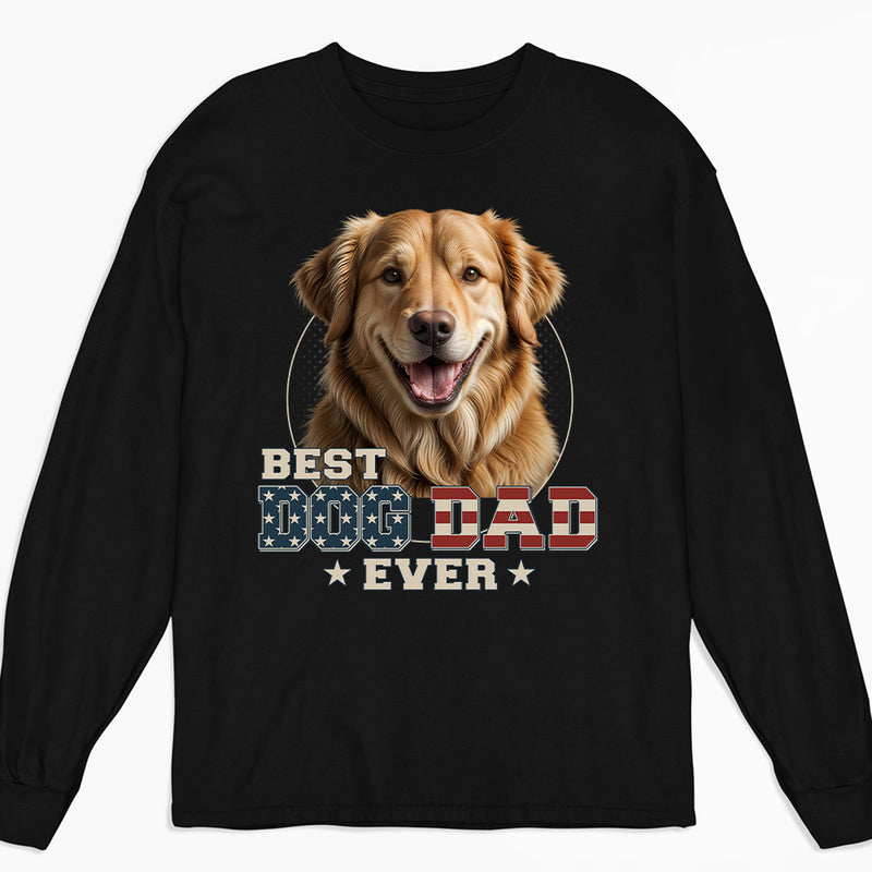 Custom Photo Ultimate Dog Cat Dad - Personalized Custom Long Sleeve T-shirt