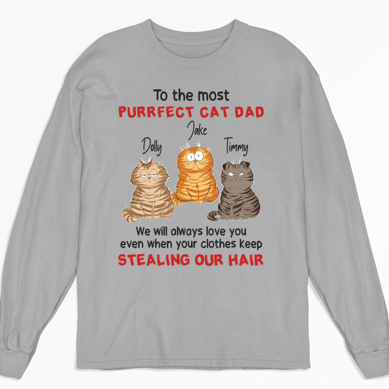 To The Most Purrfect Cat - Personalized Custom Long Sleeve T-shirt