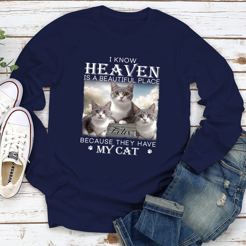 Custom Pet Paws In Heaven - Personalized Custom Long Sleeve T-shirt