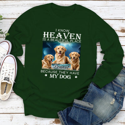 Custom Pet Paws In Heaven - Personalized Custom Long Sleeve T-shirt