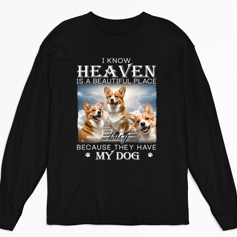 Custom Pet Paws In Heaven - Personalized Custom Long Sleeve T-shirt