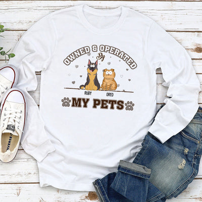 Dog Owned And Operated - Personalized Custom Long Sleeve T-shirt