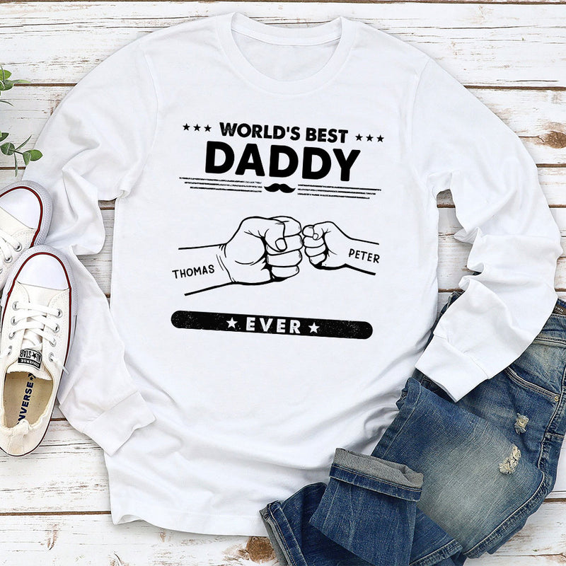 Custom Grandpa Title - Personalized Custom Long Sleeve T-shirt